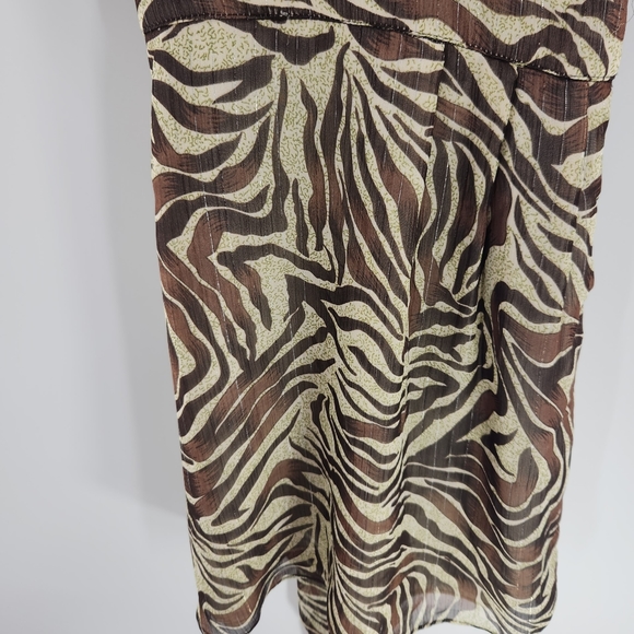 Walter Baker Brandi Safari Zebra Print Short Sleeve Wrap Mini Dress Womens Small - Picture 9 of 16